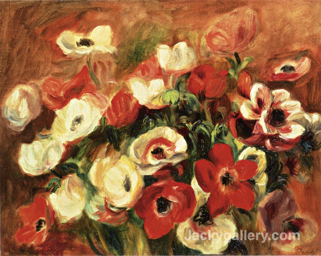 Spray of Anemones by Pierre Auguste Renoir paintings reproduction